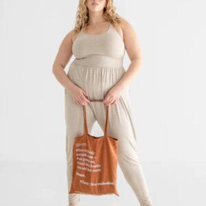 Imbodhi Womens Bodhi Jumper Cross Back Jumpsuit Oatmeal